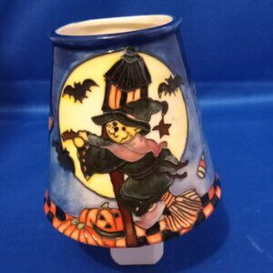 Vintage Halloween ceramic nightlight bear dressed as witch
